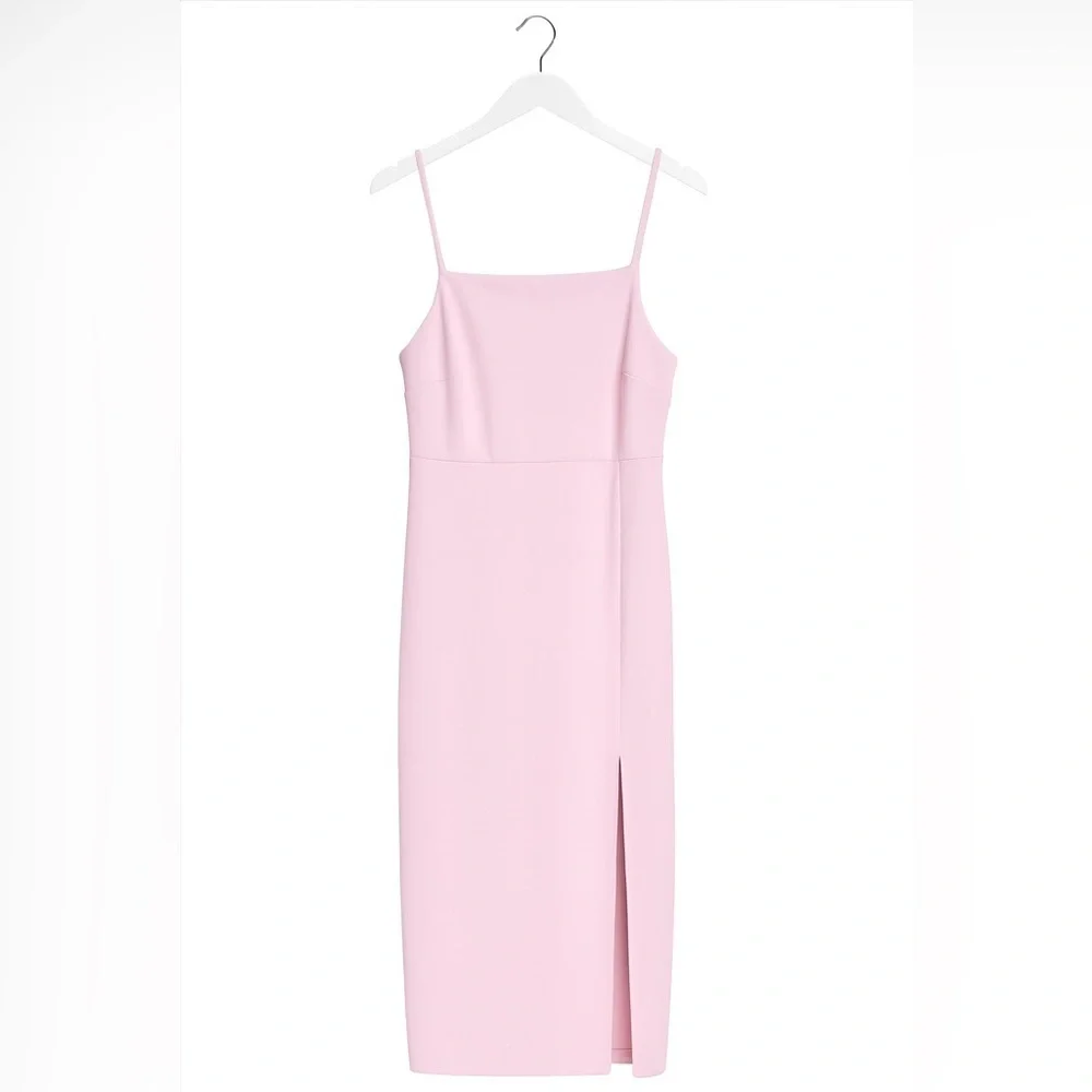 OWIN Women's NEW Adjustable Straps Sleeveless High Waist Split Midi Dress. - Picture 1 of 2